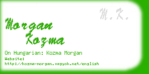 morgan kozma business card